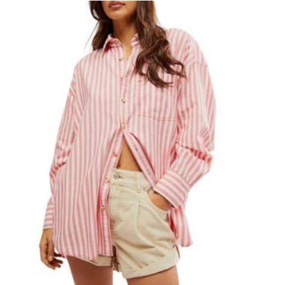 new Free People Freddie longline tunic shirt 252 - Picture 7 of 10